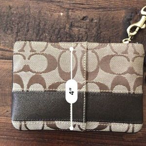 Authentic Coach Wristlet -Brown